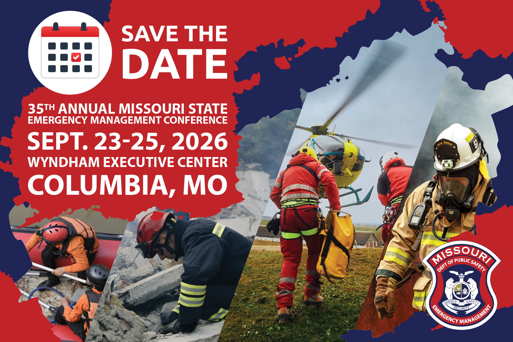 Save the Date - 35th Annual Missouri State Emergency Management Conference, Sept 23-25, 2026