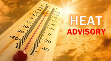 Heat advisory thermometer
