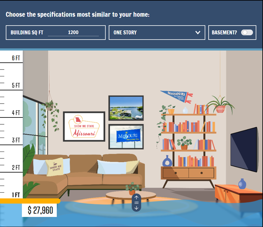 screenshot of the SEMA Flood Visualization Tool